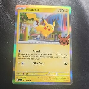 Pokemon Pikachu Holographic Trading Card